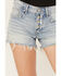 Image #2 - Lucky Brand Women's Light Wash Anchors Away Mid Rise Distressed Shorts, Light Wash, hi-res