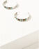 Shyanne Women's Juniper Sky Gem Hoop Earrings, Silver, hi-res