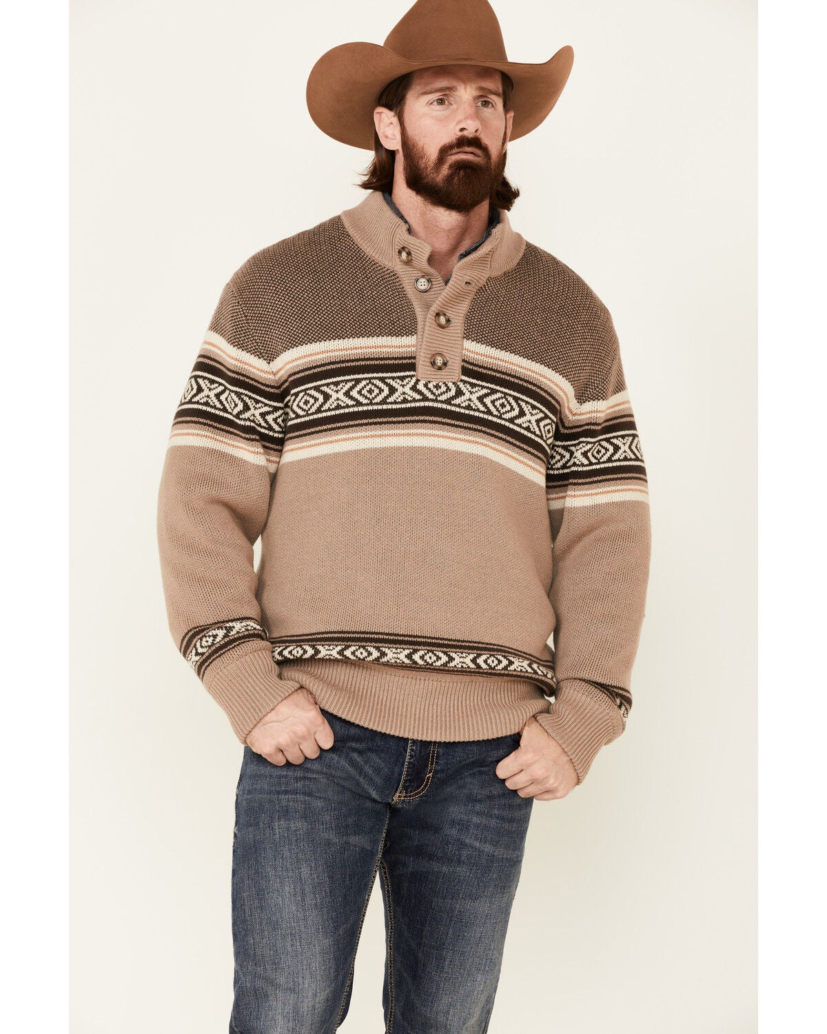 Cinch Men's Charcoal Southwestern Print 
