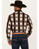 Image #4 - Wrangler Men's Checotah Southwestern Striped Long Sleeve Snap Western Shirt, Black, hi-res