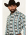 Image #2 - Wrangler Men's Checotah Southwestern Print Long Sleeve Snap Western Shirt, Multi, hi-res