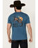 Image #1 - Rock & Roll Denim Men's Wild West Cowboy Short Sleeve Graphic T-Shirt, Blue, hi-res