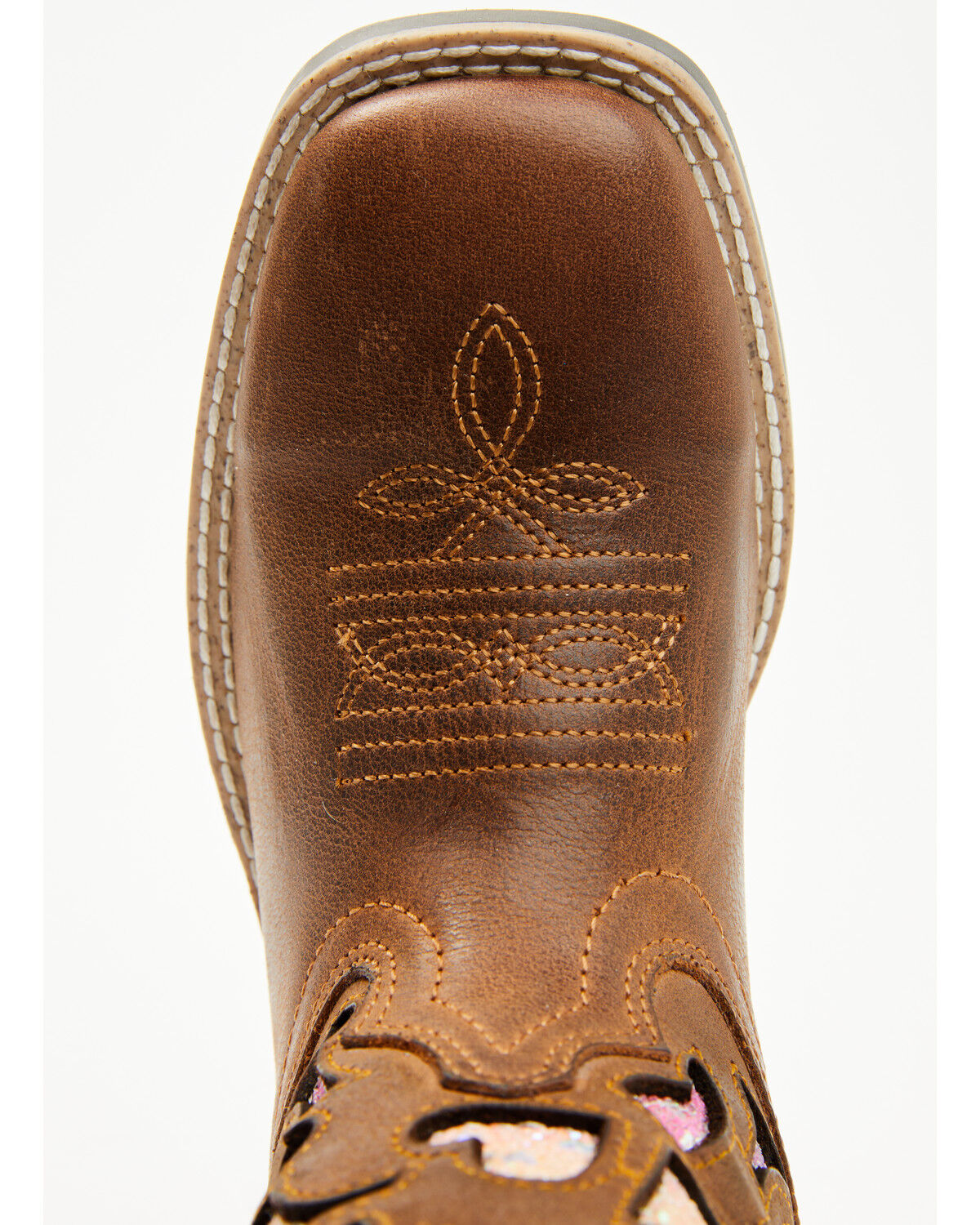 Image #6 - Shyanne Girls' Mi Amor Glitter Inlay Western Boots - Broad Square Toe, Rainbow, hi-res