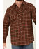Cody James Men's FR Plaid Print Long Sleeve Snap Western Work Shirt, Cognac, hi-res