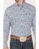Image #3 - George Strait by Wrangler Paisley Print Long Sleeve Button-Down Western Shirt, Blue, hi-res