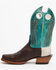 Image #3 - Hondo Boots - Bronc Rider Western Boots - Square Toe, Chocolate, hi-res