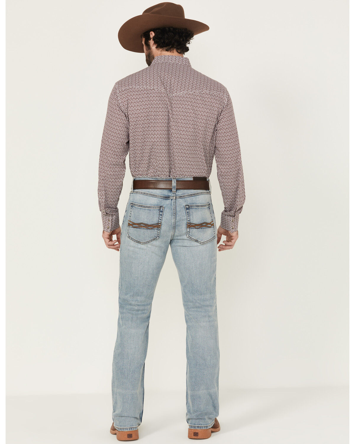 Image #3 - RANK 45® Men's Trigger Slim Bootcut Stretch Denim Jeans, Light Wash, hi-res