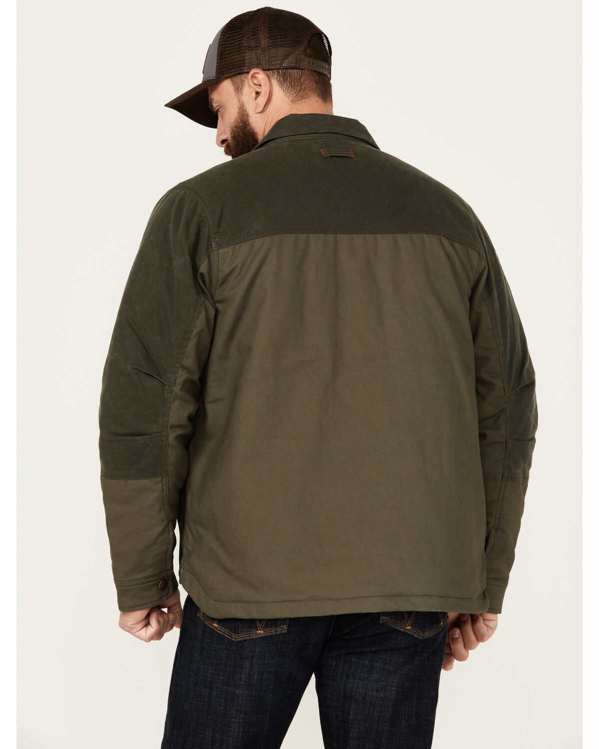 Image #4 - Dickies Men's Eisenhower Wax Coated Canvas Work Jacket, Moss Green, hi-res