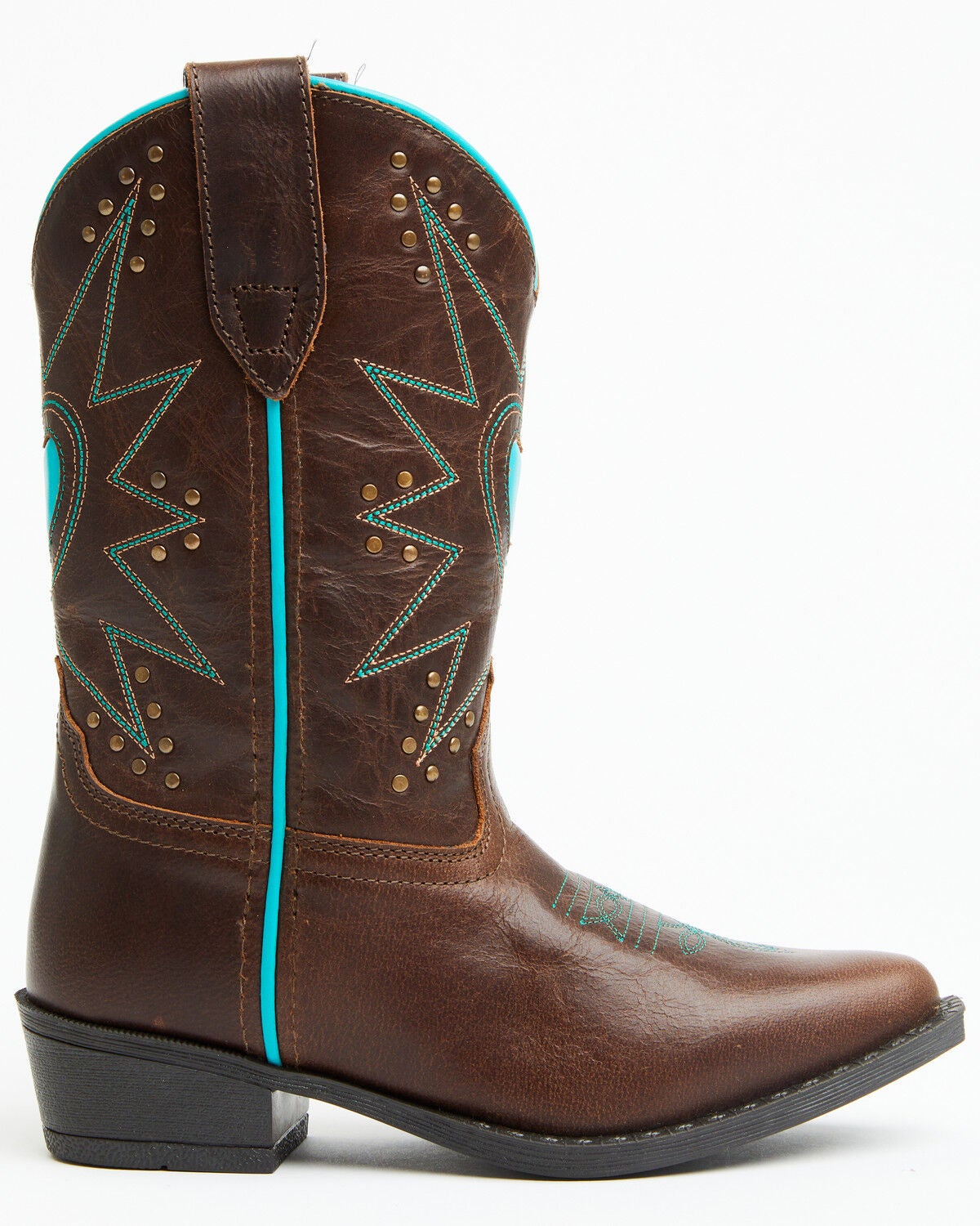 Image #2 - Shyanne Girls' Zetta Western Boots - Snip Toe, Brown, hi-res