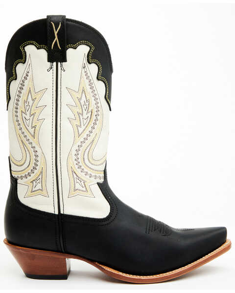 Image #2 - Twisted X Women's 12" Steppin' Out Western Boots - Snip Toe , Black/white, hi-res