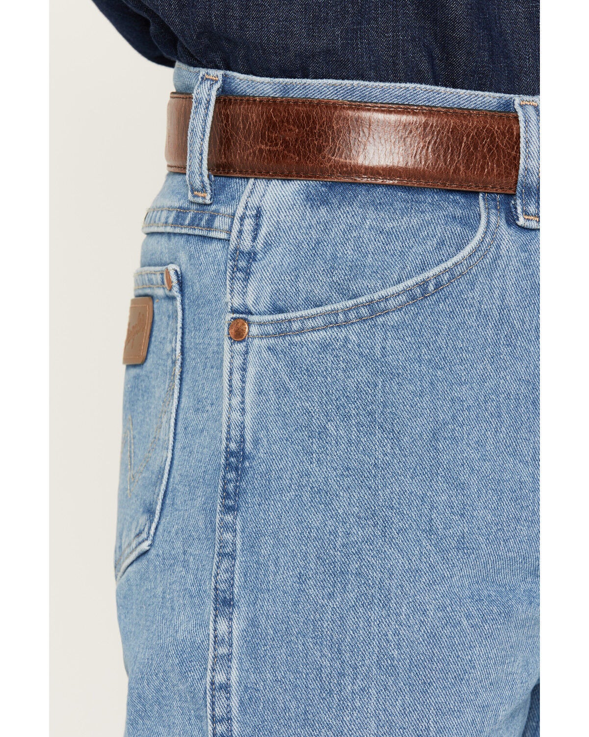 Image #2 - Wrangler Men's 936 Cowboy Cut Slim Fit Prewashed Jeans, Antique Blue, hi-res