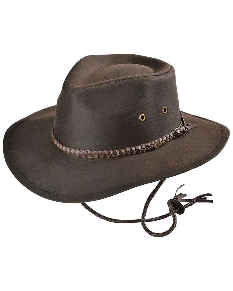 Outback Trading Co. Brown Grizzly UPF50 Sun Protection Oilskin Hat