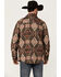 Image #4 - Rock & Roll Denim Men's Southwestern Print Snap Shacket, Dark Brown, hi-res