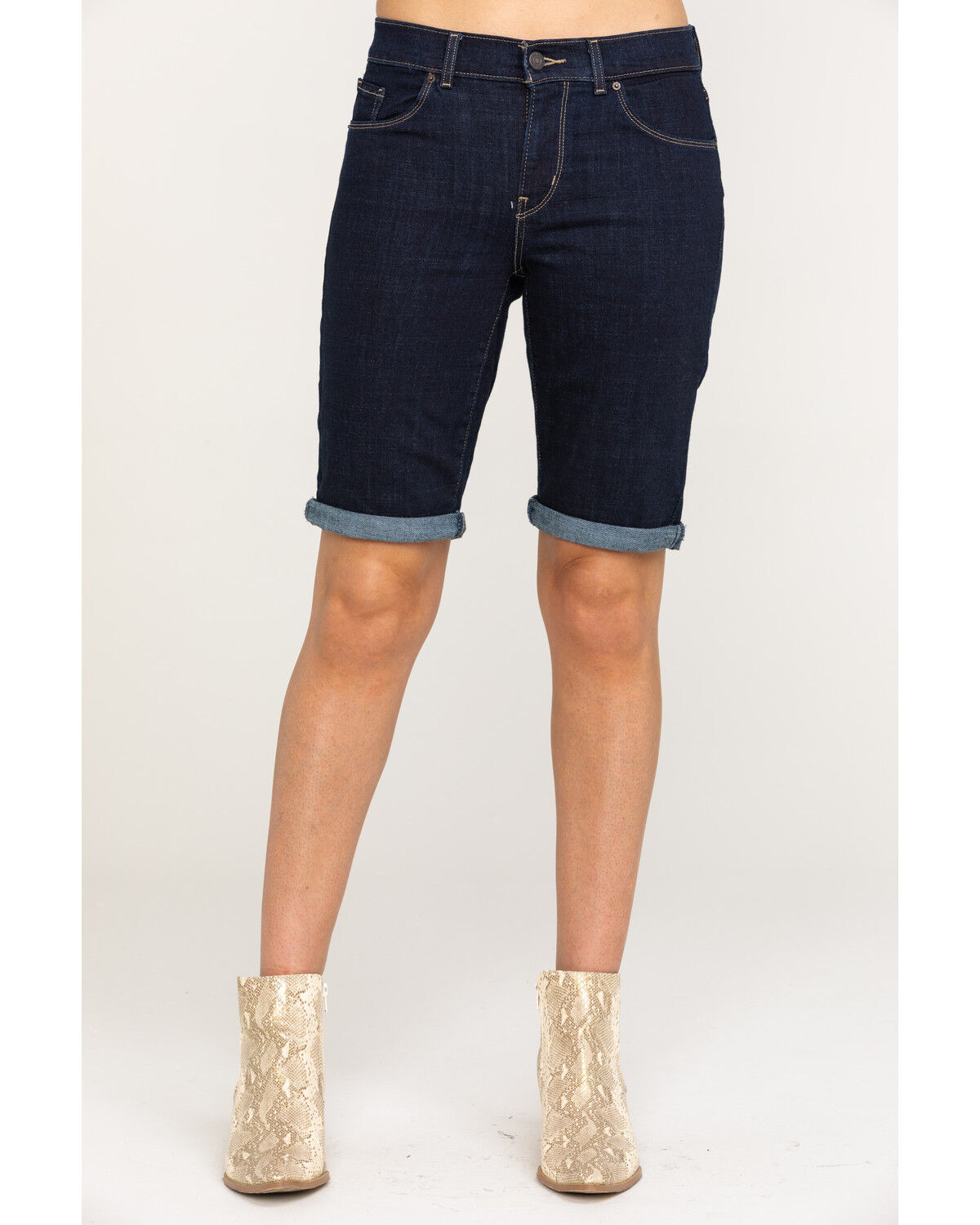 women's levi's bermuda jean shorts