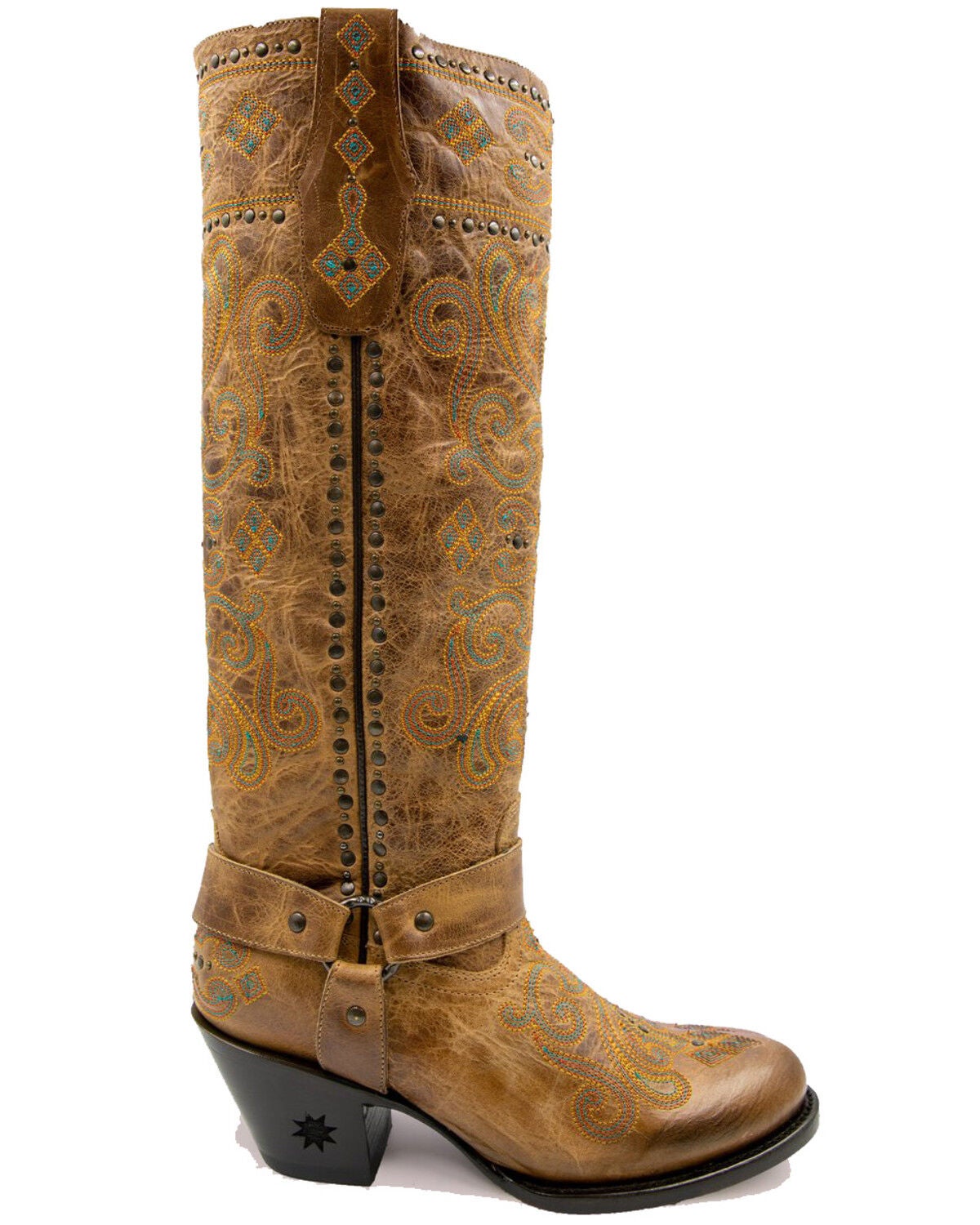 Black Star Women's Wimberley Western Boots - Round Toe, Brown, hi-res
