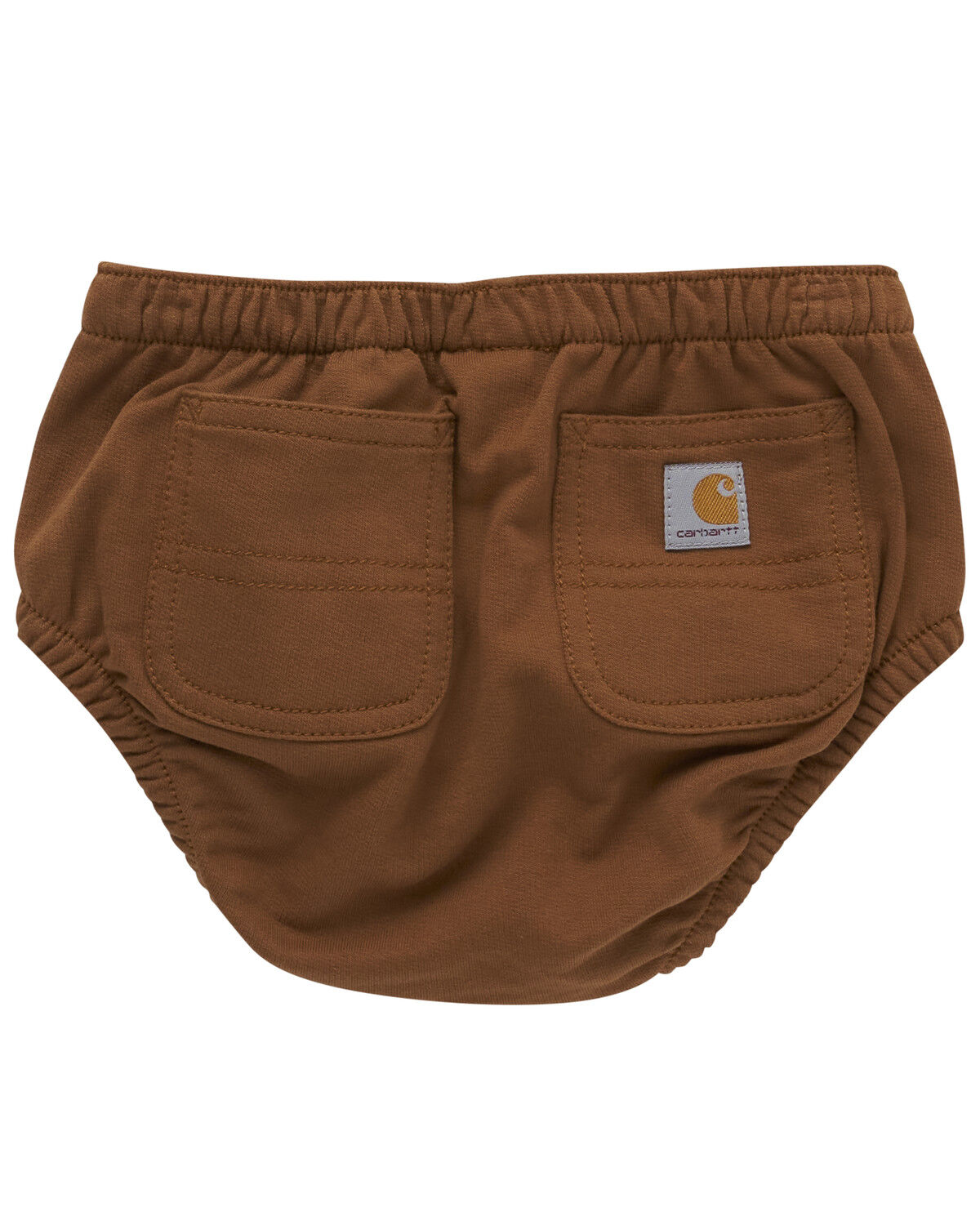 Image #2 - Carhartt Infant Boys' French Terry Diaper Cover, Brown, hi-res