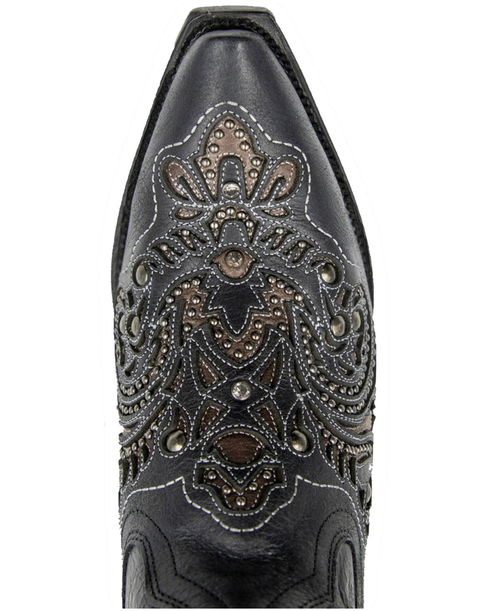Image #2 - Black Star Women's Salado Western Boots - Snip Toe, Black, hi-res