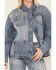 Cleo + Wolf Women's Astoria Denim Shacket, Medium Wash, hi-res