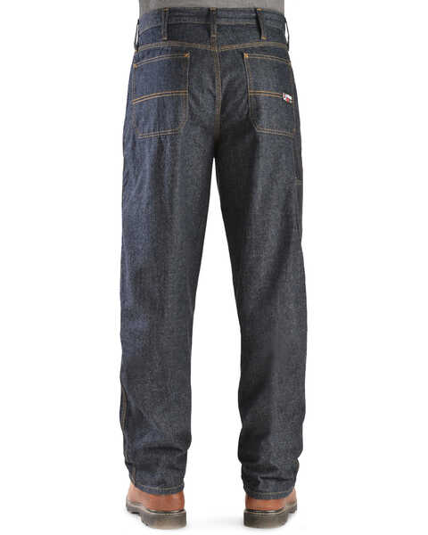 Image #1 - Cinch Men's Blue Label Carpenter WRX Flame Resistant Jeans - 38" Inseam, Dark Rinse, hi-res