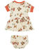 Image #2 - Wrangler Infant Girls' Western Conversation Print Short Sleeve Dress And Diaper Cover - 2 Piece, White, hi-res