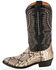 Lucchese Women's Stella Exotic Python Western Boots - Round Toe, Black/white, hi-res