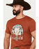 Image #2 - Rock & Roll Denim Men's Scenic Longhorn Short Sleeve T-Shirt, Dark Orange, hi-res