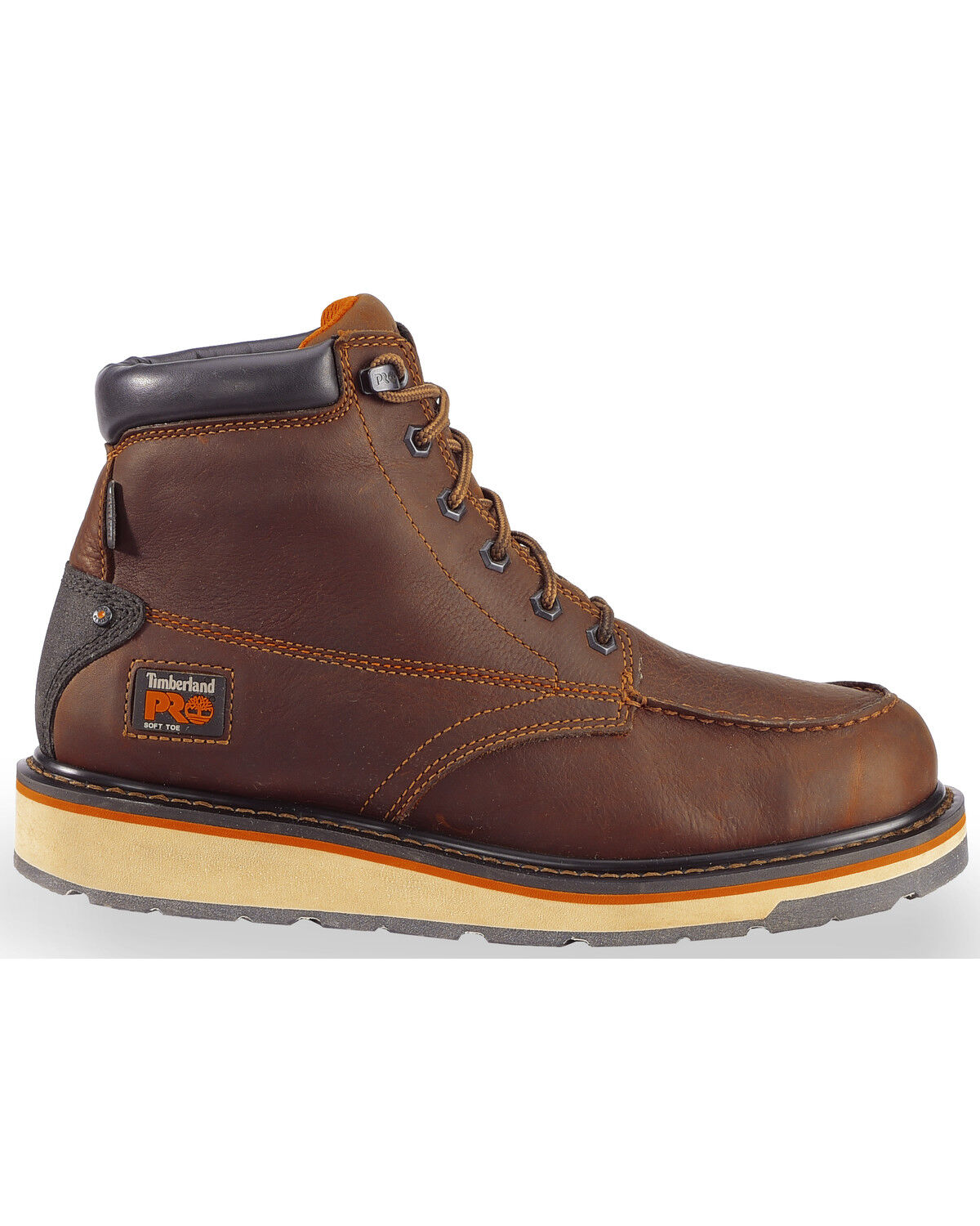 Image #2 - Timberland PRO Men's Gridworks 6" Waterproof Boots - Moc Toe, Brown, hi-res
