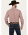 Image #4 - Roper Men's Amarillo Geo Print Long Sleeve Snap Stretch Western Shirt, Burgundy, hi-res
