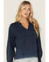 Image #1 - Cleo + Wolf Women's Striped Long Sleeve Peasant Top, Navy, hi-res