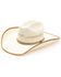 Image #1 - Justin Men's Ivory & Tan Owens Shantung Straw Western Hat, Ivory, hi-res