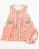 Image #1 - Angel Dear infant Girls' Strawberry Gingham Sleeveless Snap Dress And Diaper Set - 2 Piece, Red, hi-res