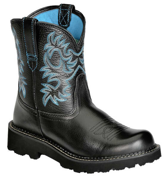 Ariat Women's Fatbaby Black Western Boots, Black, hi-res