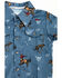 Image #2 - Cowboy Hardware Infant Boys' Vintage Bronc Short Sleeve Snap Onesie, Grey, hi-res