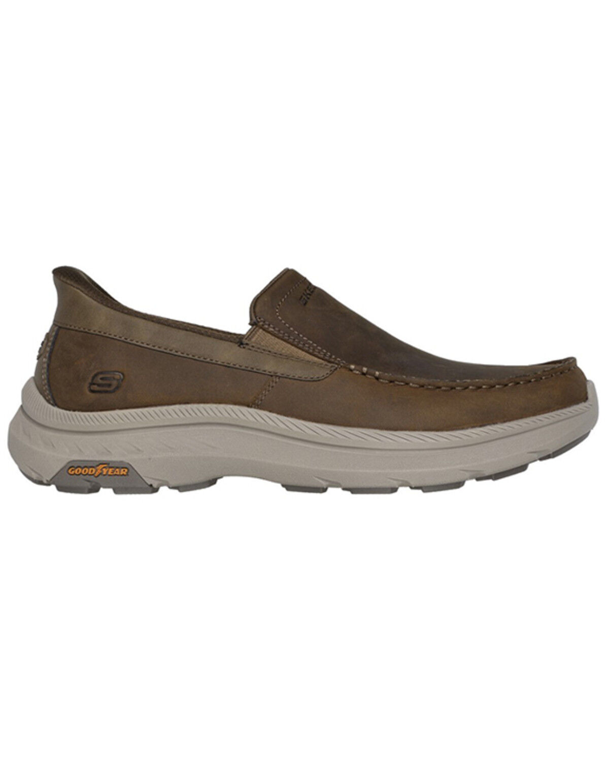 Image #2 - Skechers Men's Osgood Slip-Ins Relaxed Fit Casual Shoes - Moc Toe, Beige, hi-res