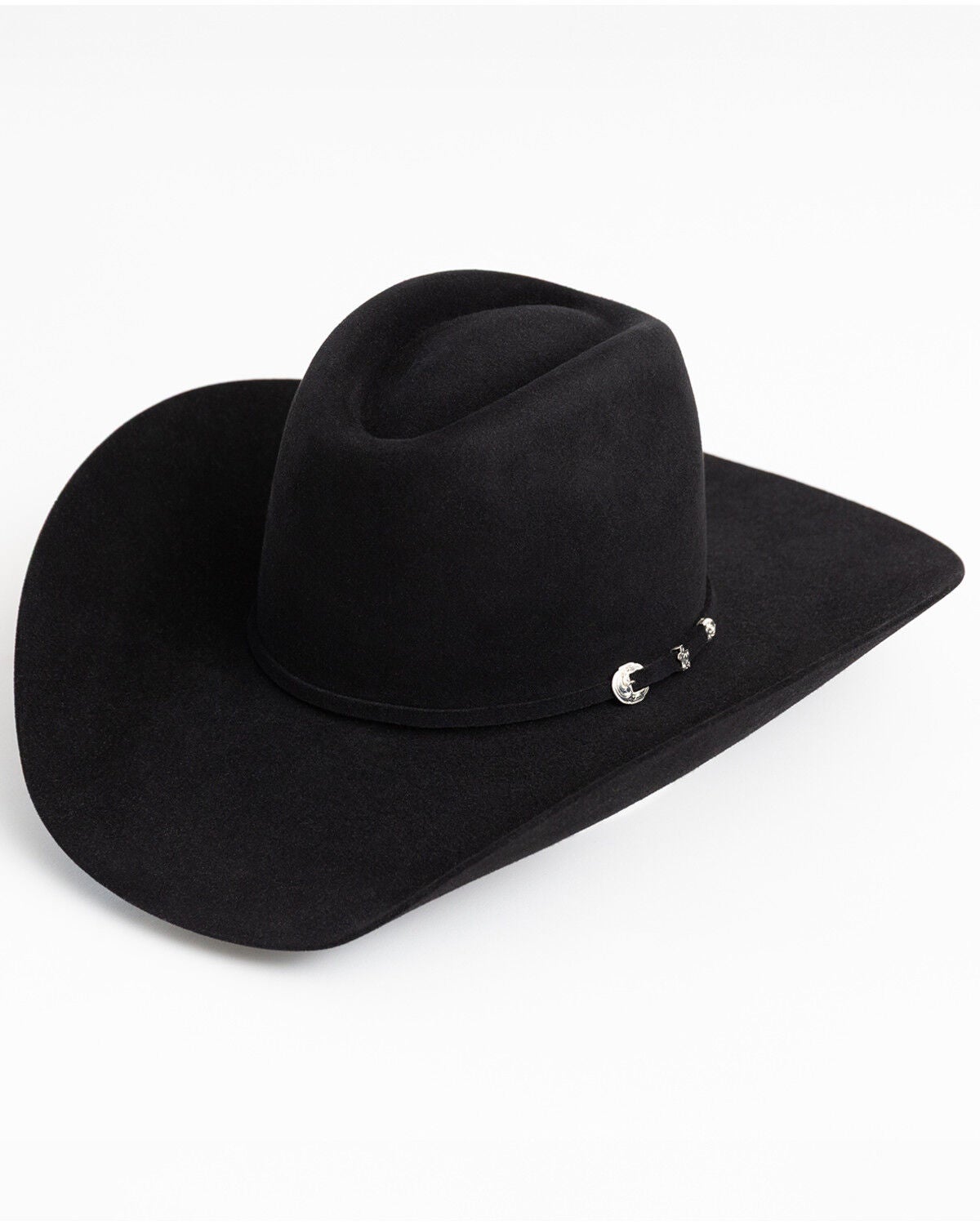 Image #1 - Serratelli 8X Rocker Steiner Exclusive Felt Cowboy Hat, Black, hi-res