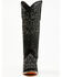 Image #4 - Corral Women's Crystal Embroidered Tall Western Boots - Snip Toe, Black, hi-res