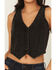 Image #4 - Blue B Women's Boot Barn Exclusive Denim Boot Stitch Embroidered Vest, Black, hi-res