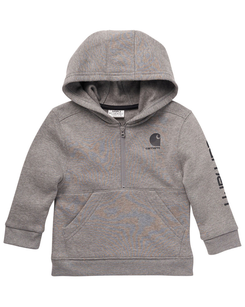Carhartt Boys' Dark Grey Heavy Zip-Front Fleece Sweatshirt - Infant & Toddler, Grey, hi-res