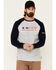 Image #1 - Ariat Men's FR Baseball Logo Crew Work Tee, Navy, hi-res