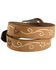 Image #3 - Nocona Belt Co. Women's Floral Stitched Leather Belt, Brown, hi-res