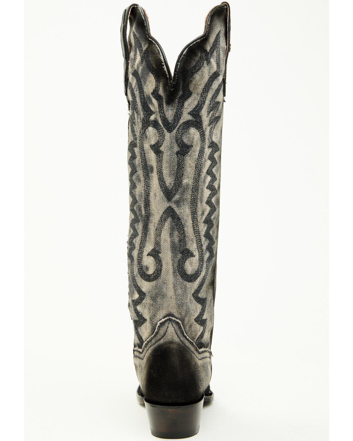 Image #5 - Dan Post Women's Denim Darlin Tall Western Boots - Snip Toe, Black, hi-res