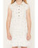 Image #3 - Sugar California Girls' Horseshoe Floral Print Lace Button-Down Dress, White, hi-res