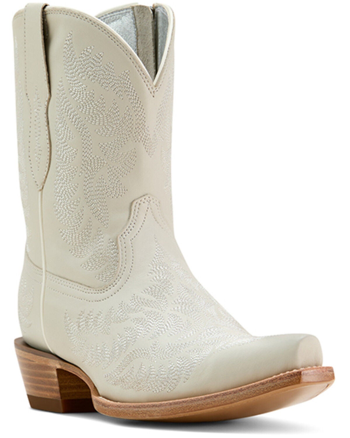 Ariat Women's Cate Western Booties - Snip Toe, White, hi-res