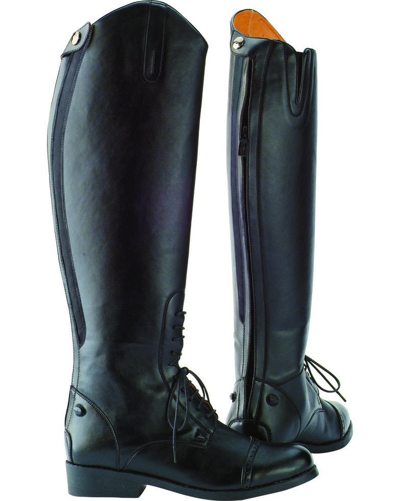Saxon Women's Equileather Field Boots, Black, hi-res