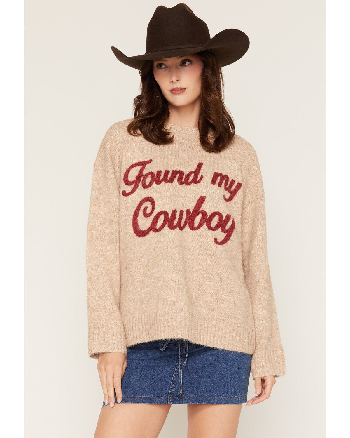 Image #1 - Baevely Women's Found Cowboy Sweater, Camel, hi-res