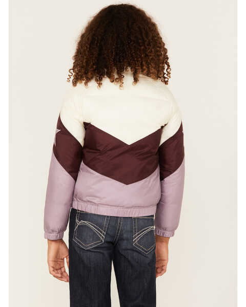 Image #4 - Shyanne Girls' Chevron Color Block Star Jacket, Lavender, hi-res