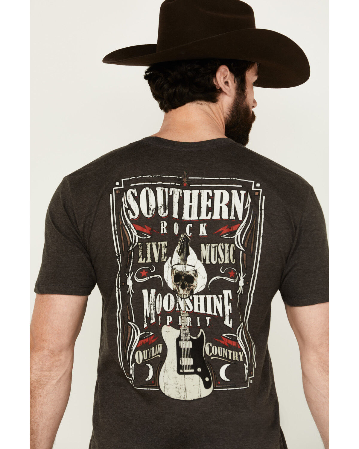 Image #4 - Moonshine Spirit Men's Southern Rock Short Sleeve Graphic T-Shirt, Charcoal, hi-res