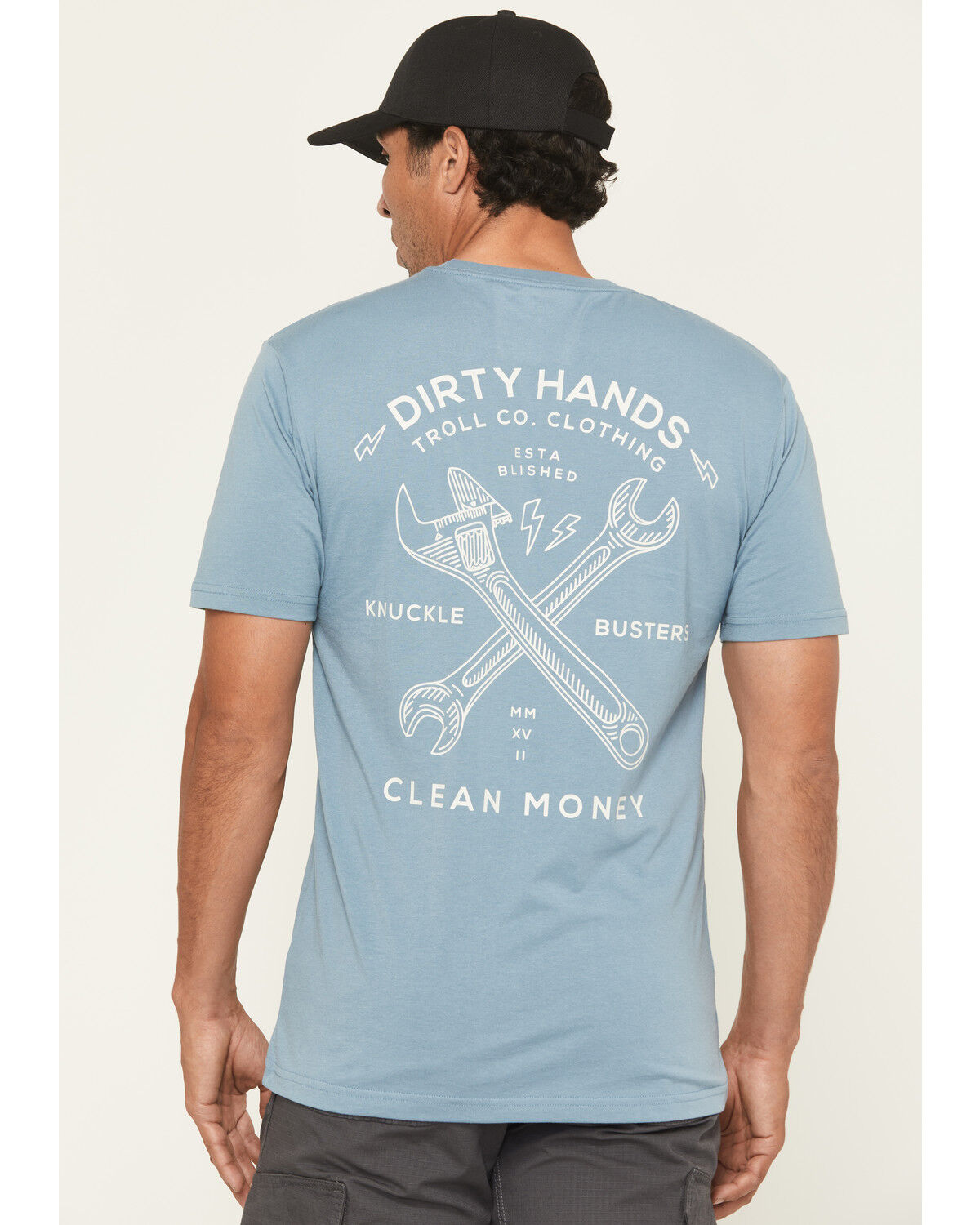 Image #1 - Troll Co Men's Twisting Wrenches Short Sleeve Graphic Work T-Shirt, Slate, hi-res