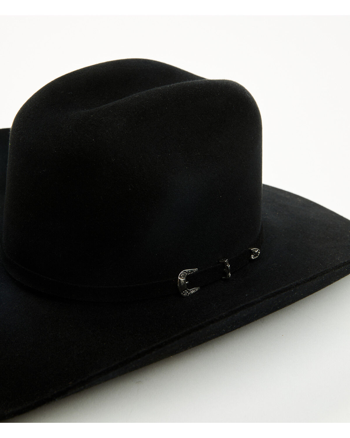 Image #2 - Justin Kermit 6X Felt Cowboy Hat, Black, hi-res