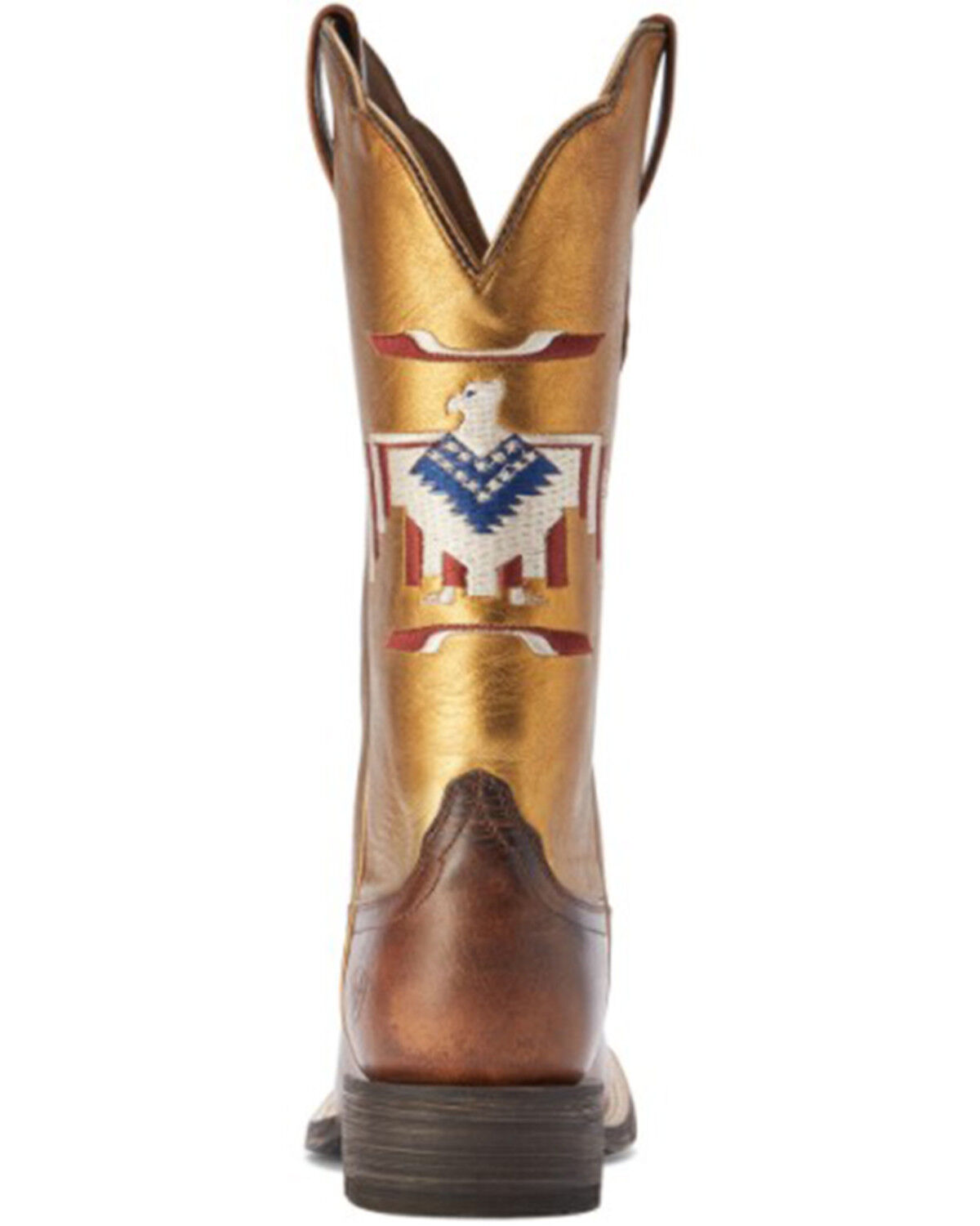 Image #3 - Ariat Women's Frontier Chimayo Thunderbird Embroidered Western Boots - Broad Square Toe, Gold, hi-res